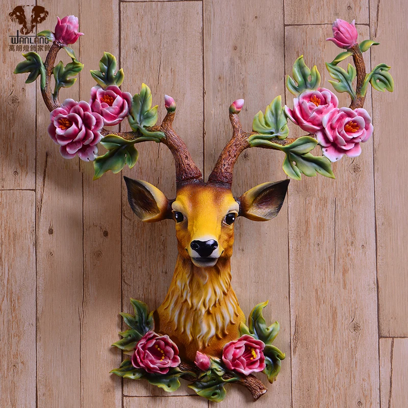 

Deer Head Wall Wall Decoration Creative Home Decoration Living Room Bedroom Craft Accessories
