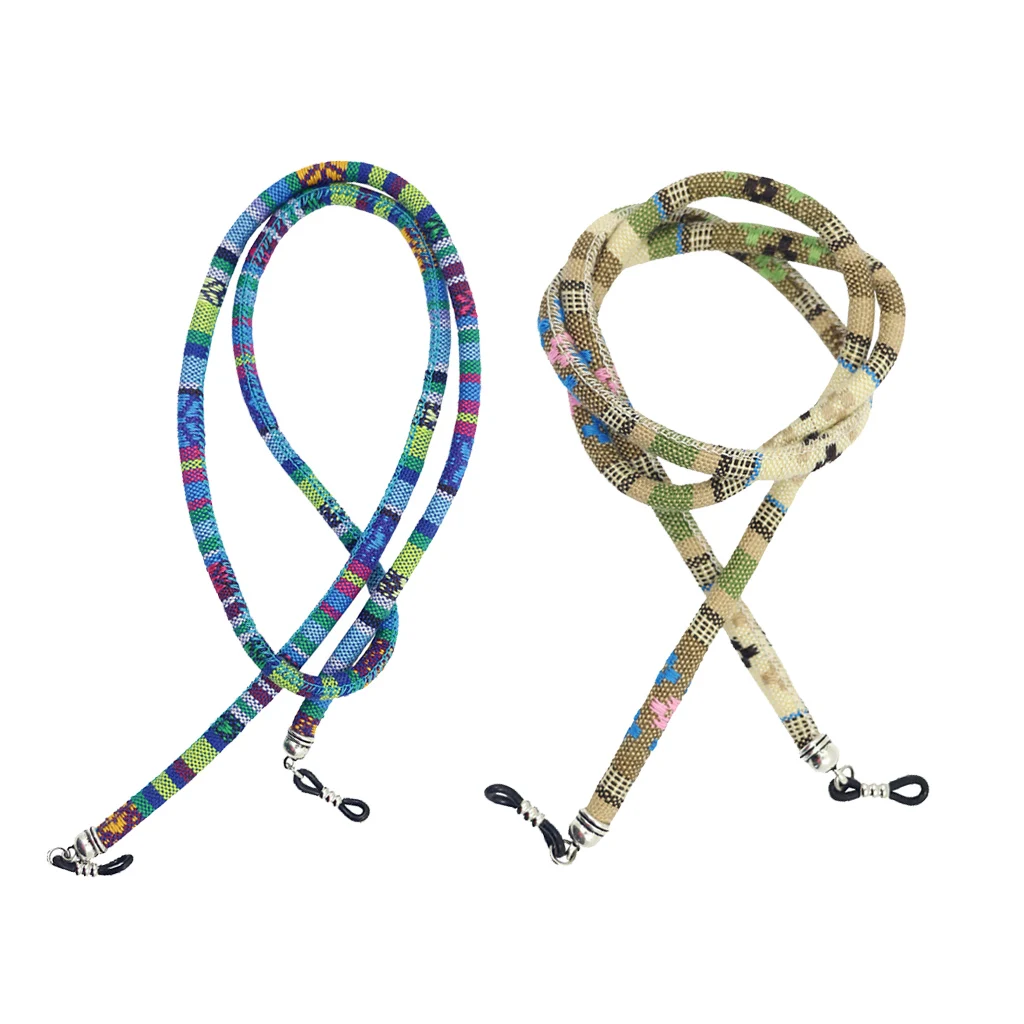 2 Pieces Bohemian Style Cotton Eyeglasses Cord Chain Rope Sunglasses Holder Strap 28''