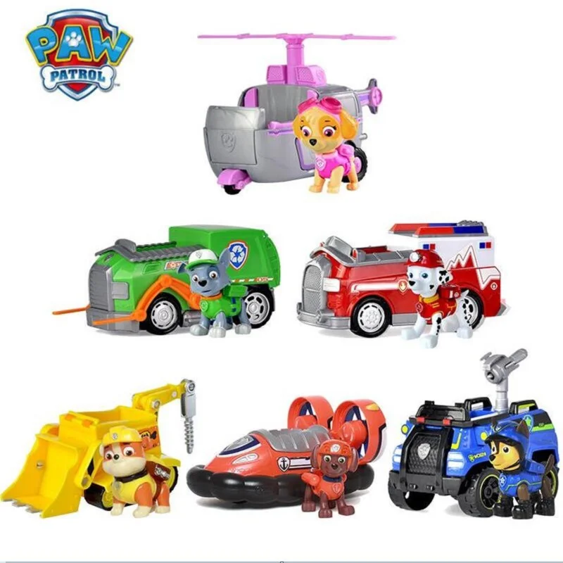 

Genuine Paw Patrol Dog Puppy Patrol Car toys Set Patrulla Canina Action Figures Puppy Patrol dog Toy Kids Children Toys Gifts