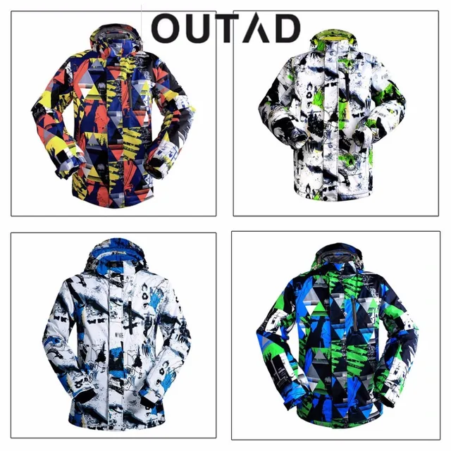 US $34.56 Winter Skiing Snowboard Jacket Hiking Warm Windproof Waterproof Skiwear Ski Suit Skating Clothes Ou