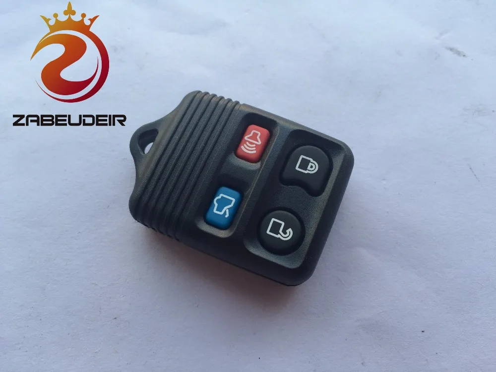 

ZABEUDEIR 1pcs of 4 Button Replacement Remote Keyless Key Fob case shell For Ford /Explorer /Mercury blank rubber pad no logo