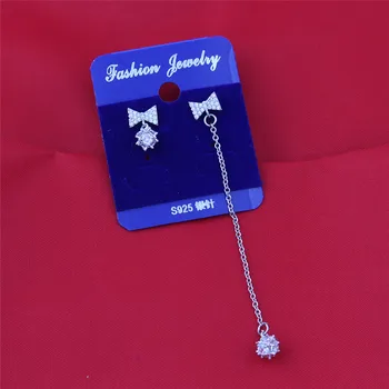 

Women Jewelry Bowknot Shape Design With Crystals Cute Design Tanabata Festival Copper Dropshippping
