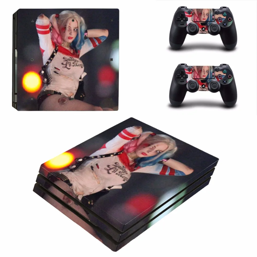 

Joker and Harley Quinn PS4 Pro Skin Sticker For Sony PlayStation 4 Console and Controllers PS4 Pro Stickers Decal Vinyl