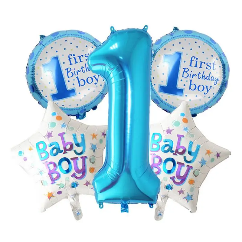 5 шт./компл. милый животных формы Baby Shower Алюминий Фольга шар ребенок полнолуния