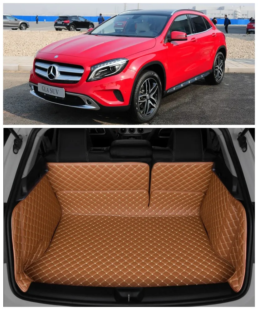 

For Mercedes-Benz GLA Class X156 GLA45 260 220 200 2015-2021 High Grade Full Rear Trunk Cargo Mat Tray Liner Protector Foot Pad