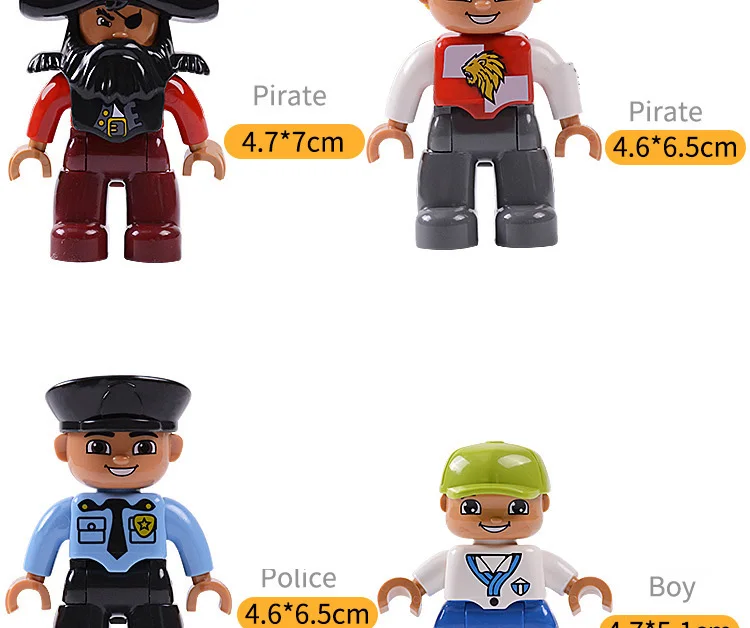 Duploed фигурки серии family Character Bricks совместимый бренд Duploe строительные блоки Развивающие игрушки для детей Подарки