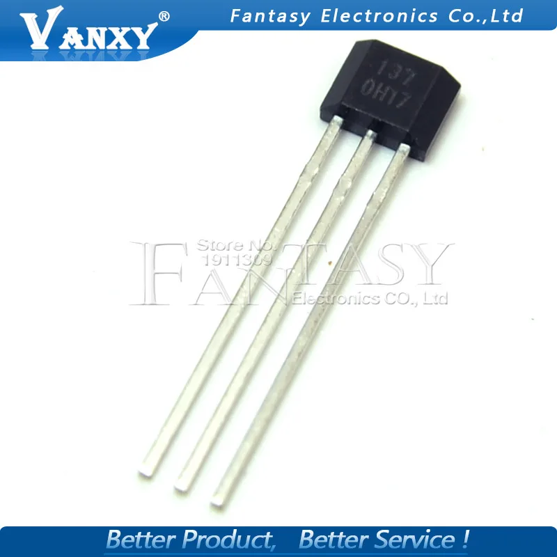 100 pcs OH137 TO92S Hall Effect Sensor Switch Circuit for Hall Sensor