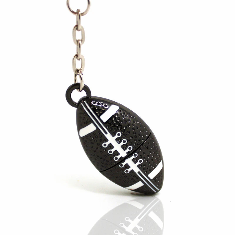 

Black Metal PenDrive USB Flash Drive 4G 8G Pen Drive 16G 32G 64G Rugby Football U Disk Memory Stick Mini Keychain