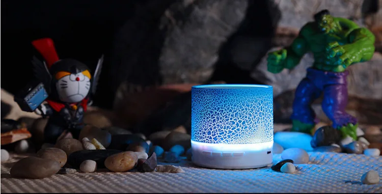 Bluetooth динамик мини беспроводной громкий динамик трещины светодиодный TF USB Сабвуфер bluetooth динамик s mp3 стерео аудио музыкальный плеер