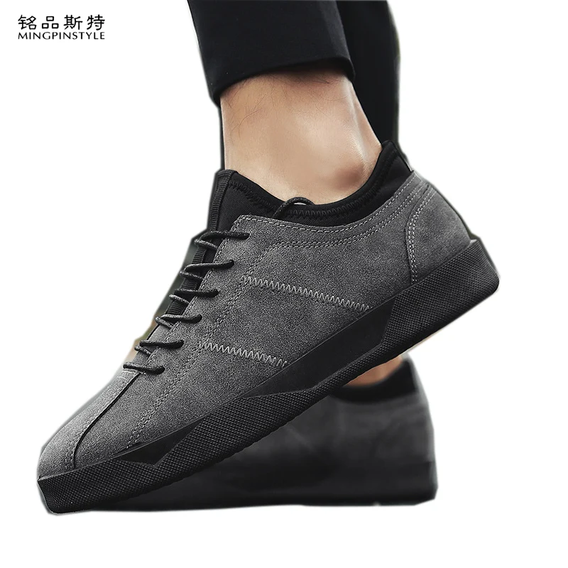 

2018 men's casual Leather shoes trendy fashion comfortable light breathable comfortable fall board men's shoes