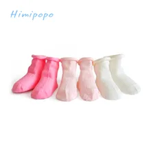 HIMIPOPO Pure Cotton Baby Socks Newborn Baby Boys Girls Toddler Spring Autumn Socks for Babies 3PCS/LOT