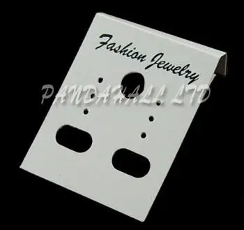 

Plastic Display Card, used for earstud, earring and earring pendant, White, 38mm long, 30mm wide