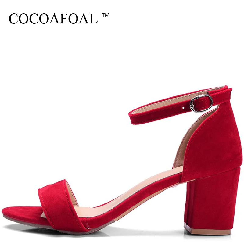 

COCOAFOAL Summer Women's Sandals With Heels Shoes Woman Plus Size 33 Shoes Female Summer High Heel Women Sandals Sandalias Mujer