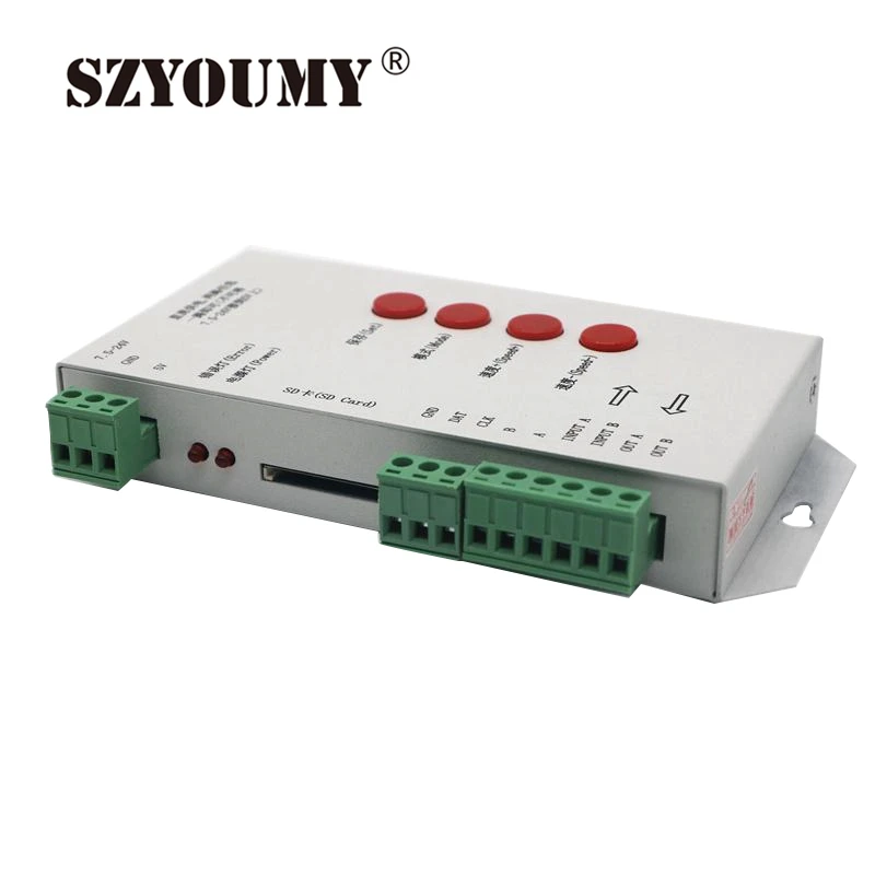 Полноцветный контроллер SZYOUMY T1000S для Pixel WS2811 WS2801 WS2812B LPD8806 6803 1903 улучшенная