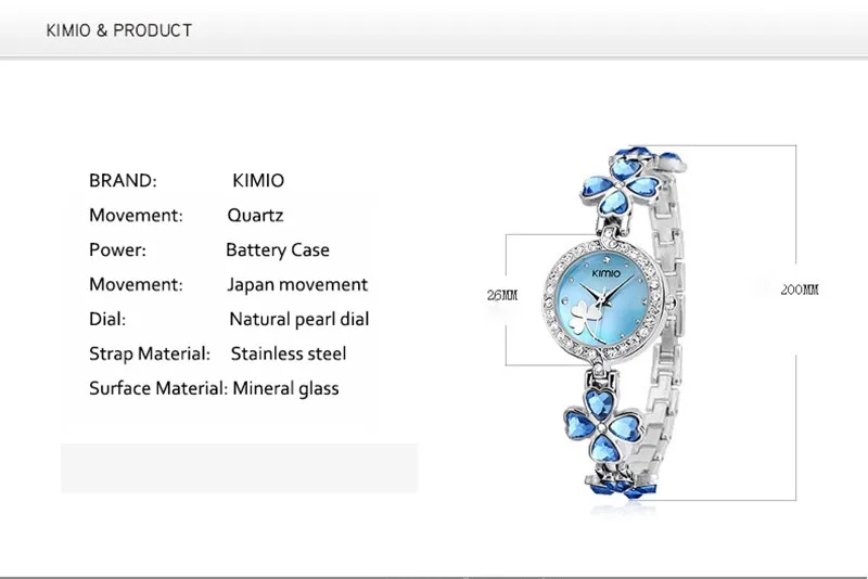 Изысканные серебряные женские часы Kimio с кристаллами клевера, женские часы из нержавеющей стали, женские наручные часы Montre Femme