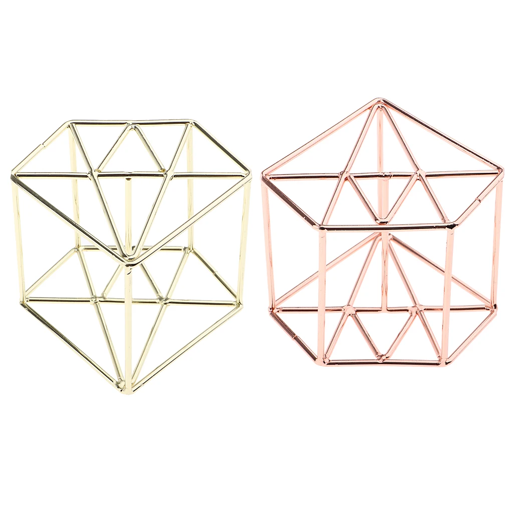 2Pcs Rose Gold/Golden Diamond Shape Makeup Beauty Sponge Blender Holder Egg Powder Puff Drying Stand Display Rack