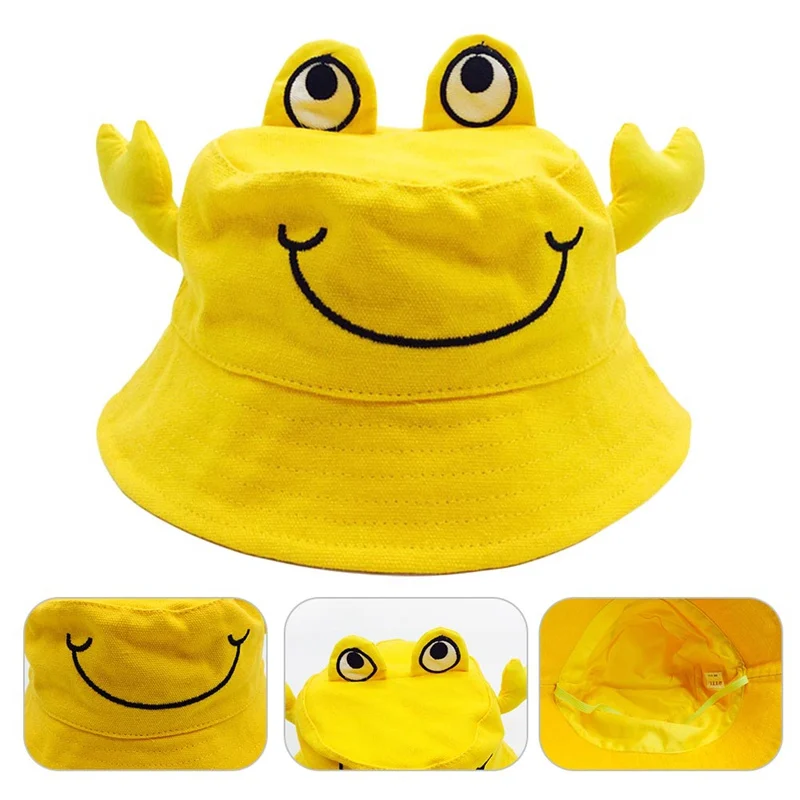 

2019 New Arrival Toddler Baby Kids Boys Girls Cartoon Animal Frog Sun Cap Children Fisherman Hat Sun Hat For 2-7 Years Old