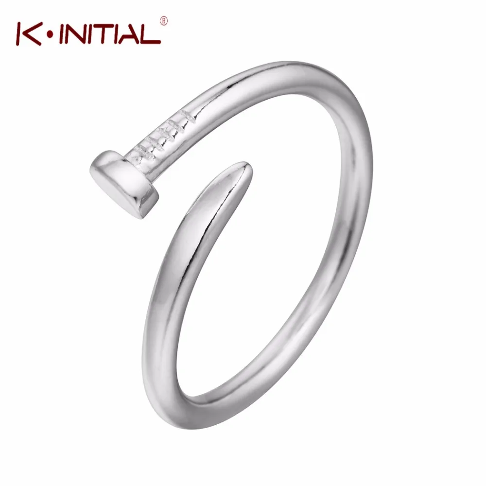 

Kinitial Silver Tiny Nail Arrow Rings for Women Unisex Jewelry Opening Finger Knuckle Geometric Round Nails Ring Bijoux