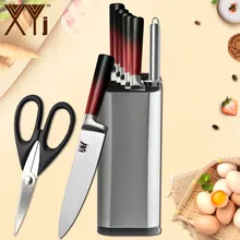 XYj набор кухонных ножей шеф-повара для нарезки хлеба Santoku нож для очистки овощей 8 ''подставка для кухонных ножей гаджет для приготовления пищи Acceossory