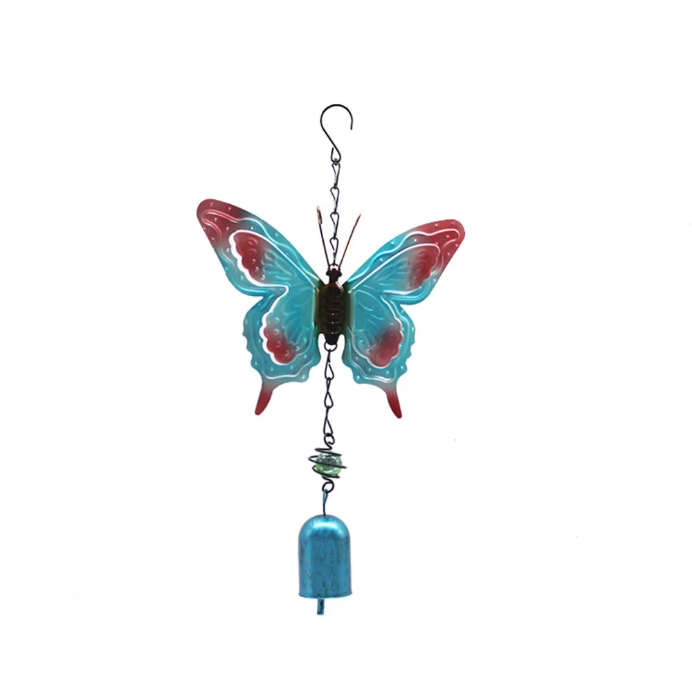 

Wind Chime Vehicle Outdoor Butterfly Iron Glass Hanging Ornament Decoration Garden Accessories Durable Convenient