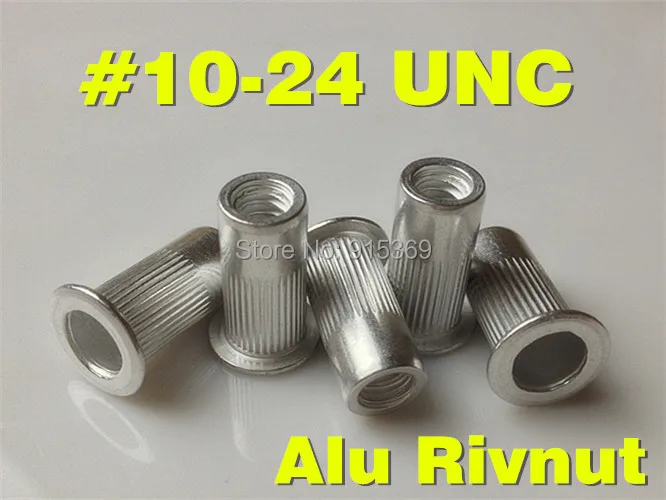 UNC 10 24 Aluminium Rivet nut 200pcs Alu Insert Nut Aluminum PEM UNC