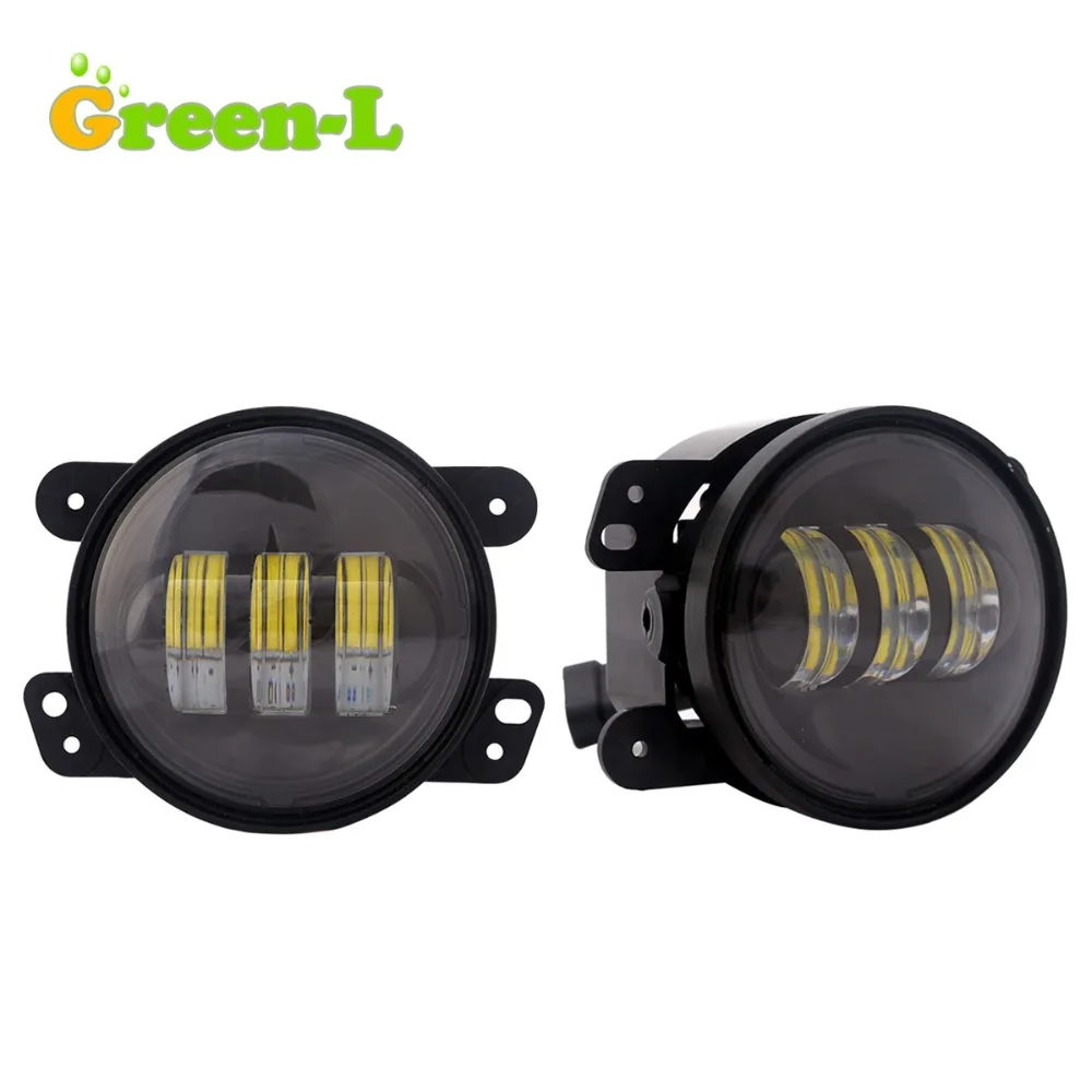 2pcs 4 Inch Fog Light 12V 6000K LED Round Led Fog Lights Off Road Fog