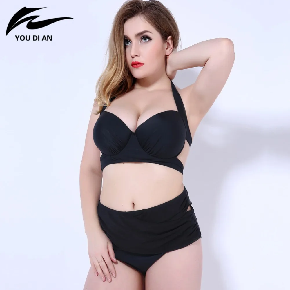 2016 black high waist swimsuit New Bandage Plus Size Bikinis Women Swimwear push up Biquini Brazilian Bikini Set Bathing Suit plus-size-black-swimsuit : image 2016 black high waist swimsuit New Bandage Plus Size Bikinis Women Swimwear push up Biquini Brazilian Bikini Set Bathing Suit plus-size-black-swimsuit