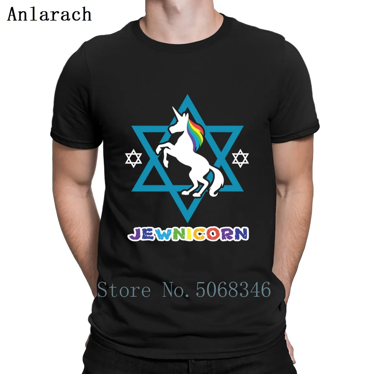 cheap Jews David Star Unicorn Rainbow Gift T Shirt Size S 3xl Novelty Summer Outfit Tee Shirt Gift Humor Customize Shirt