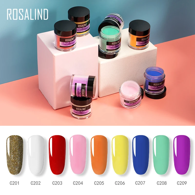 

ROSALIND Acrylic Powder Poly Gel For Nail Extension Polish Nail Art Decorations Crystal Manicure Set Kit Nail Accesorios