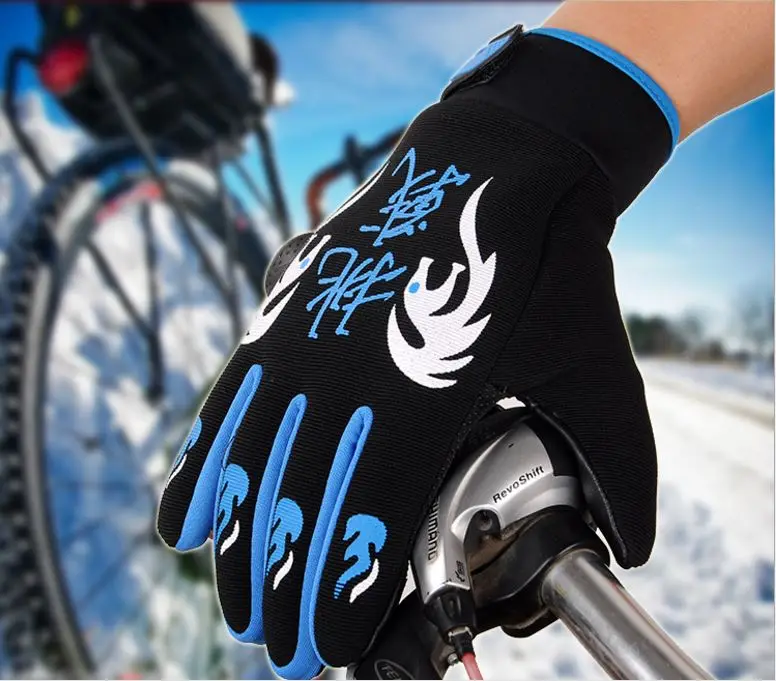 GLV931B Man and woman winter outdoor riding font b glove b font with fleece non slip