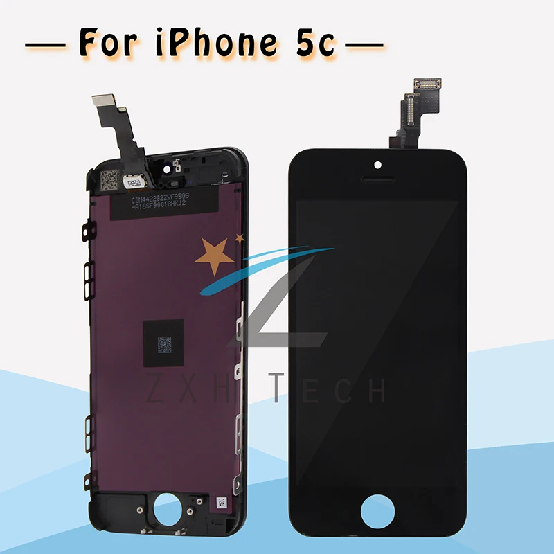 

10PCS/LOT Cell Phone Parts For iPhone 5C LCD Display + Touch Screen Digitizer Assembly No Dead Pixel Free Shipping
