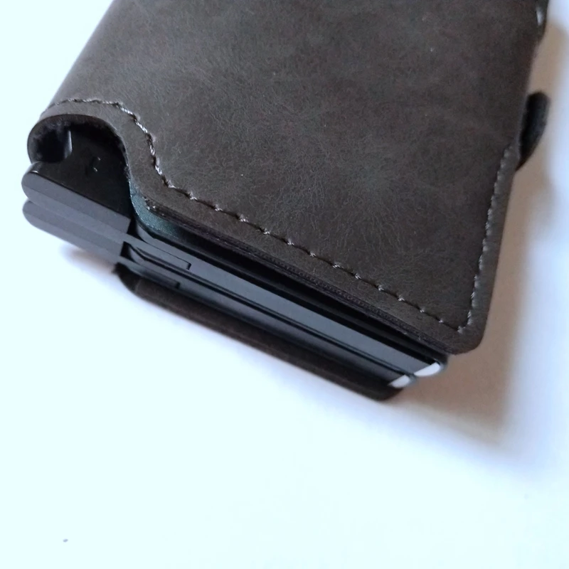 Анти Rfid защита Для мужчин Для женщин id держатель для карт бумажник из металла кожа Алюминий Бизнес считать банковскую карту чехол Master Card; по кредитным картам; визитница