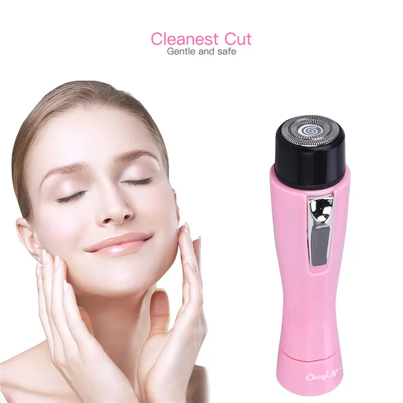 

CkeyiN Battery Powered Mini Electric Ladies Epilator Shaver Hair Removal Women Face Eye Brow Bikini Body Shaving Machine