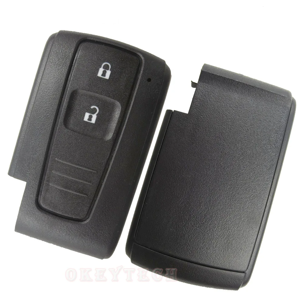 OkeyTech, 2 кнопки, запасной пульт дистанционного ключа, брелок для Toyota Prius Corolla Verso, смарт-карта, без лезвия,, чехол