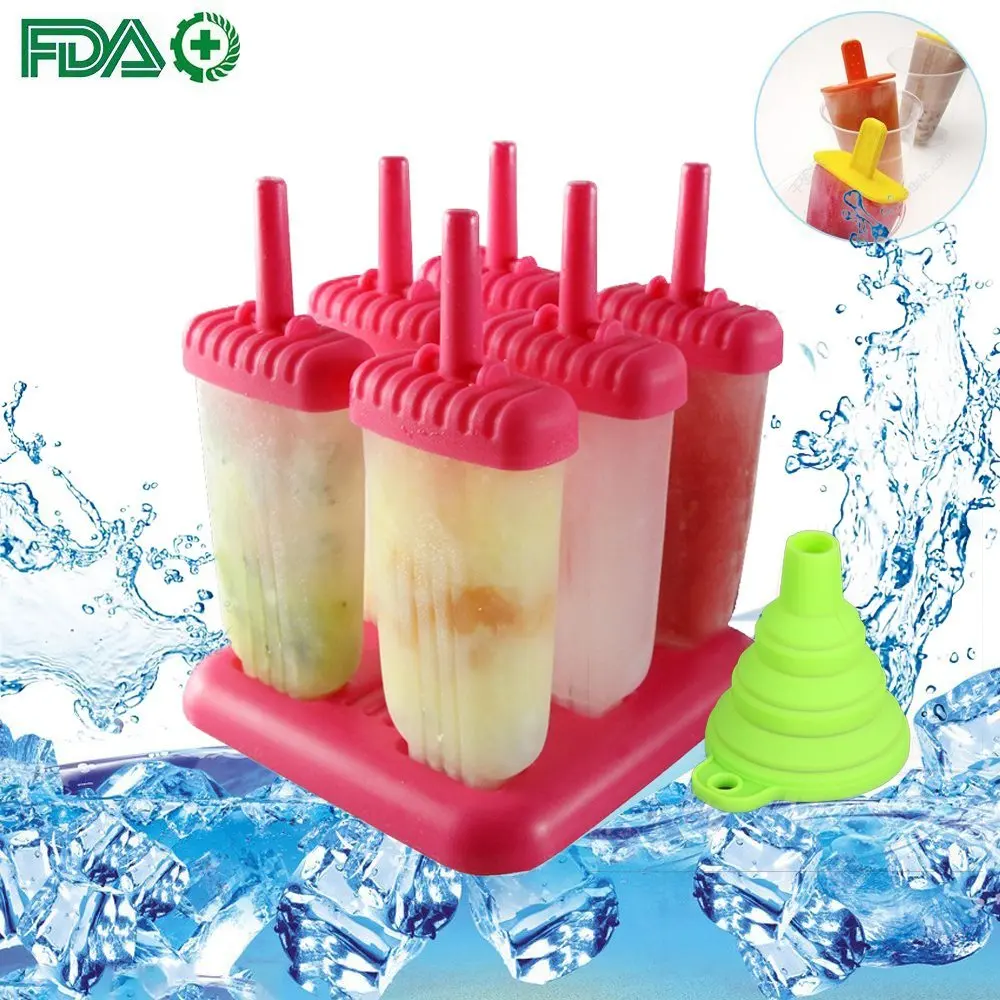 

Popsicle Molds BPA Free Popsicle Ice Pop Maker with Tray and Drip Guard Ice Bar Mold for Frozen Fruit,Juice, Party Drinks