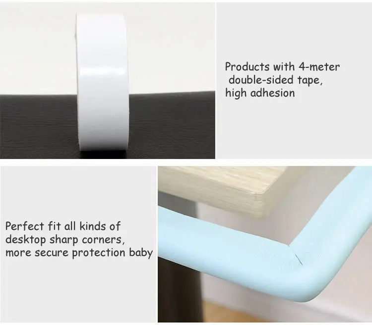 Устройства для детской безопасности u-образные детские защитные принадлежности толстая губка bump 2 метра анти-столкновения полосы крышка
