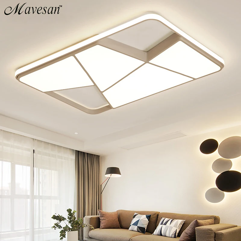 

Modern LED Chandelier Lighting Living Room Kitchen Fixture White Black Body Ceiling Chandeliers Lustre Bedroom Indoor Decoration