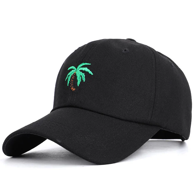 

2019 Ins Europe And America Style Unisex Summer Sun HatS Man Cap Trucker Caps Fashion Palm Tree Embroidery Baseball Caps Cotton