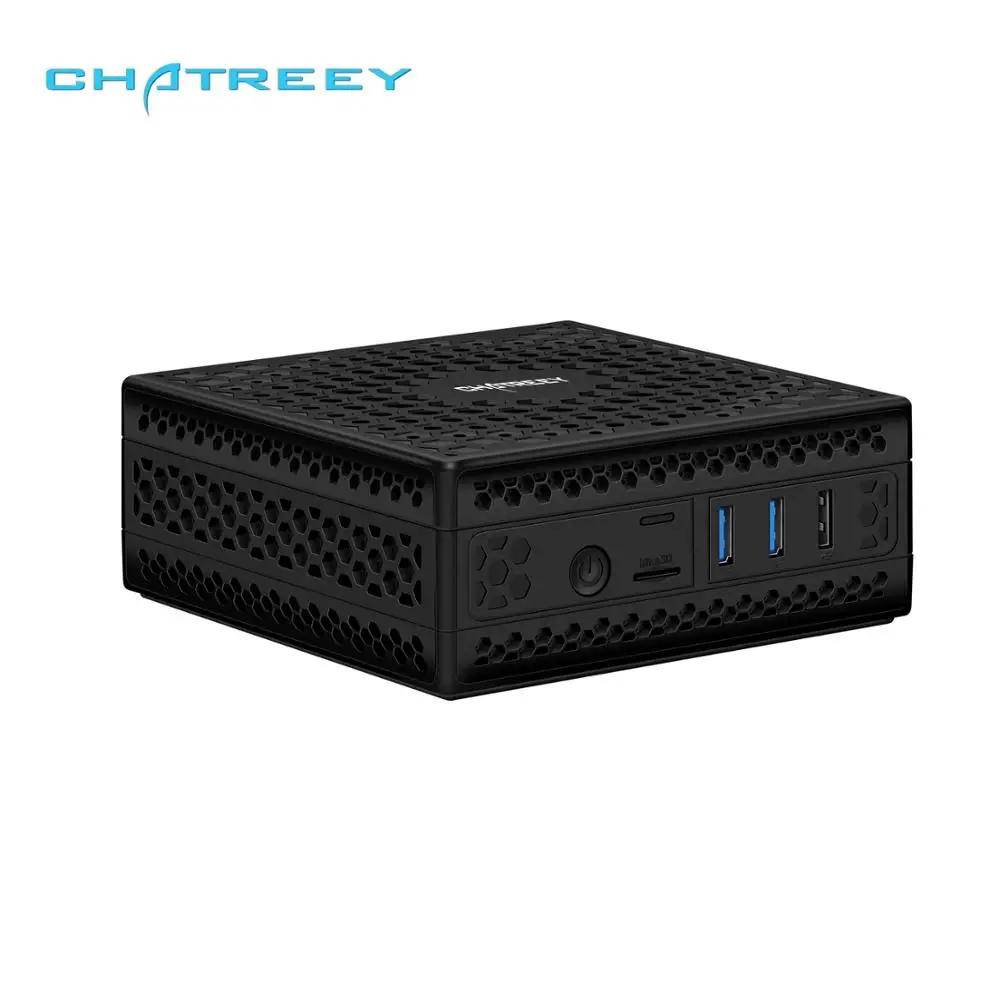  Chatreey AC1-Z Fanless mini pc embedded Intel celeron j3455 j4105 quad core dual display HDMI windo