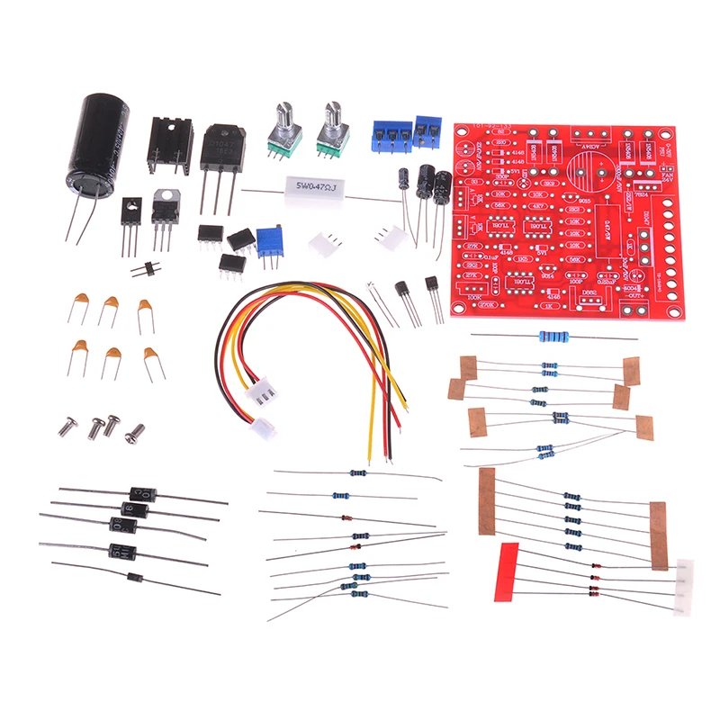 Красный 0-30V 2mA-3A постоянный Регулируемый источник питания DIY Kit PCB