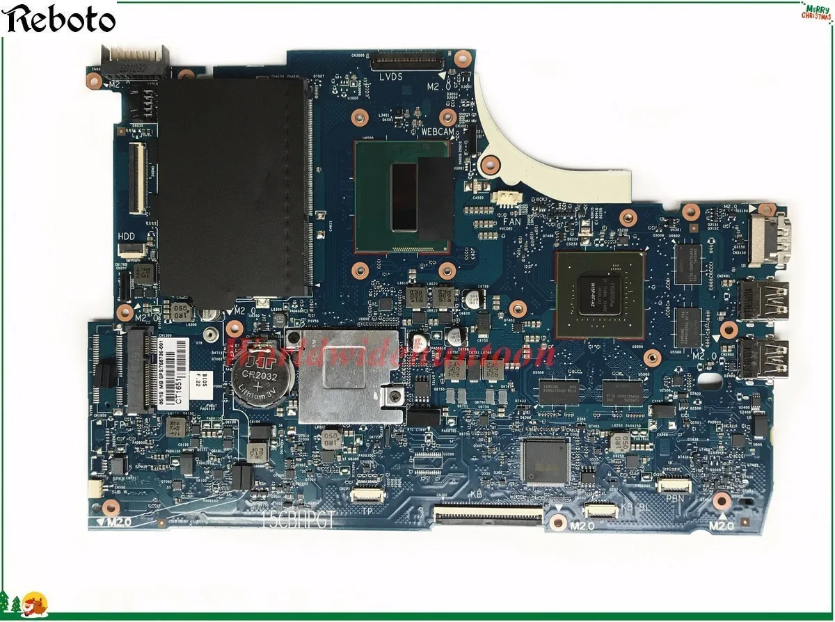 High Quality MB 765736 501 For HP 15 Q Laptop Motherboard SR1PZ I7 4712HQ GTX850M 4GB DDR3 100% Tested&Testing Video Support|motherboard for