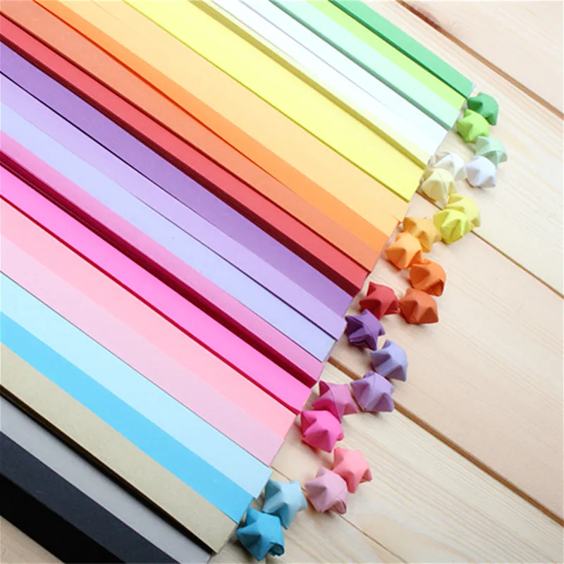 90 шт., 10 цветов, набор для смешивания, звездная бумага s Lucky Star, бумажные полоски для оригами, сделай сам, ручная работа, бумага для рукоделия Orgami