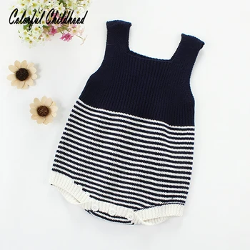 

Spring fall baby rompers baby boy clothes sleeveless newborn Knited romper baby girl clothing jumpsuit clothing for infant 0-3t