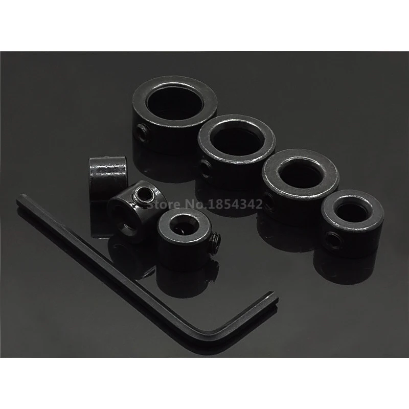 

7Pcs Set Woodworking Drill Bit Depth Stop Collars Ring Split Ring Positioner Drill Locator 3-12mm Power Tool Accessories
