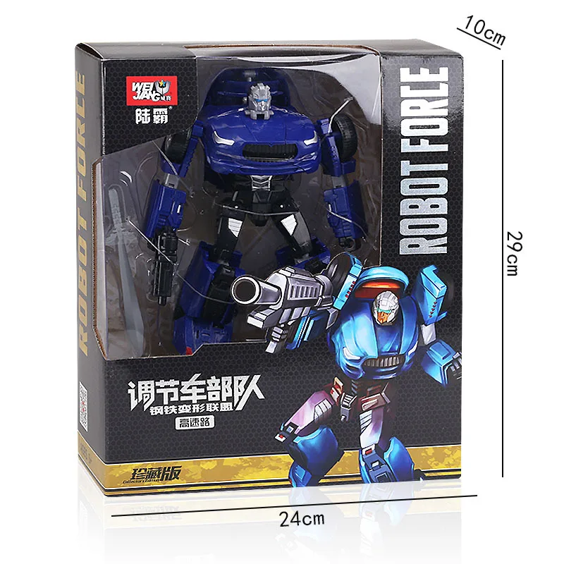 

Wei Jiang IN Stock W8001-6 Freeway Transformation Oversize Children Robot Toy Plastic Model Action Figure Toy for Child