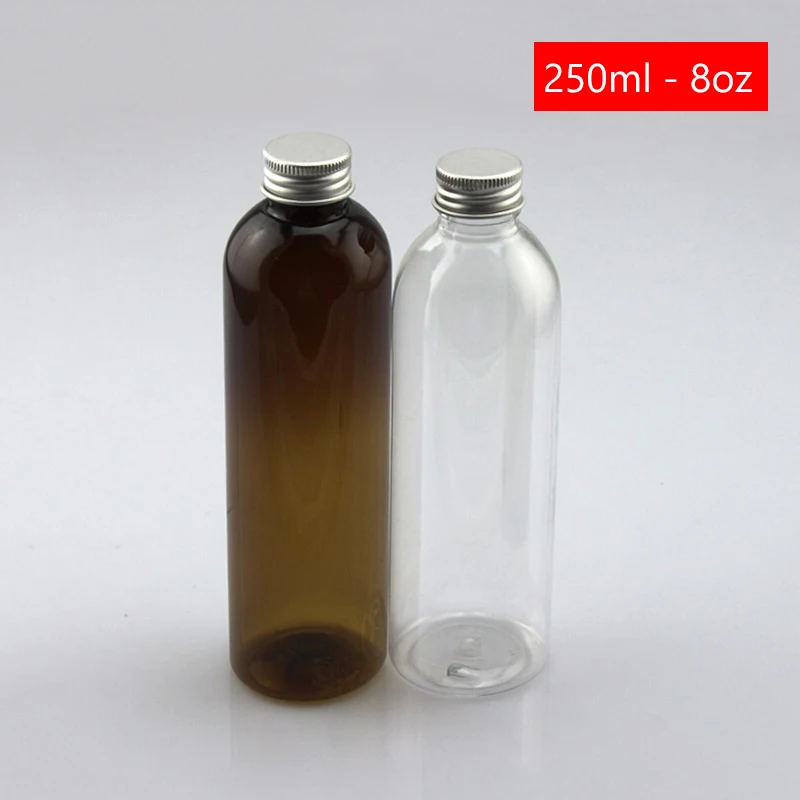 Download 2PCS Aluminium Cap Plastic PET Bottle with Screw Top Cap Lotion Bottles for Cosmetic Storage ...