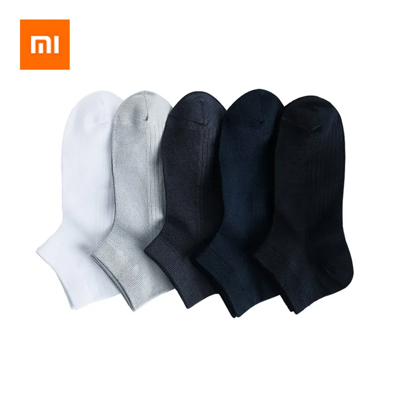 Спортивные носки Xiaomi 5 пар антибактериальные дышащие мужские весна лето осень