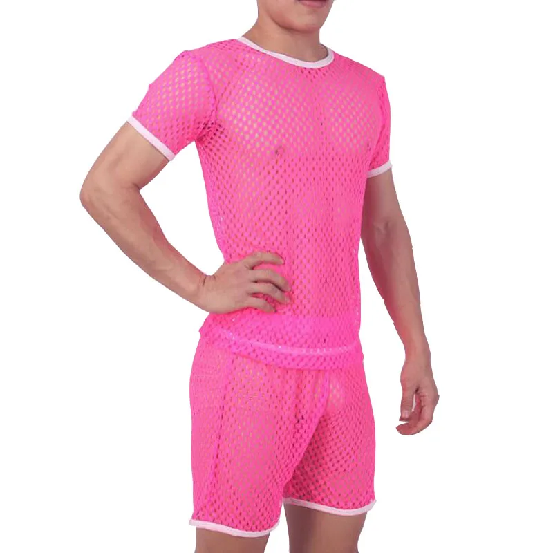KWAN. Z Мужская пижама одежда для геев дышащая ropa gay camiseta прозрачная hombre рубашка