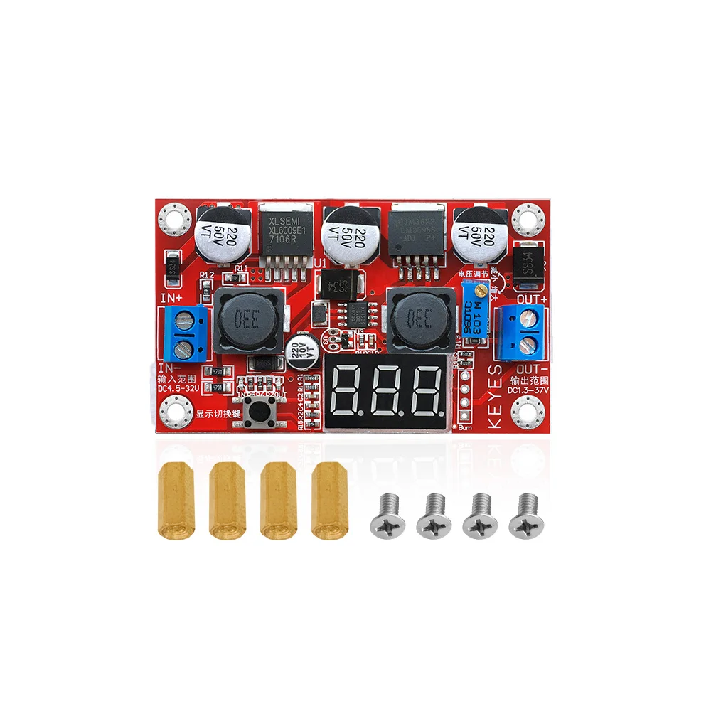 

XL6009E1 and LM2596S DC / DC Step-down Power Supply Module lift regulator buck power module adjustable LED segment display