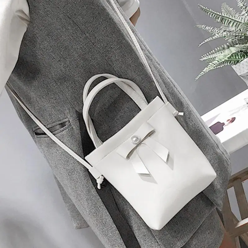 Fashion Simple Women Bowknot Crossbody Shoulder Bag Girls Messenger PU Leather Handbag small leather bag women black new